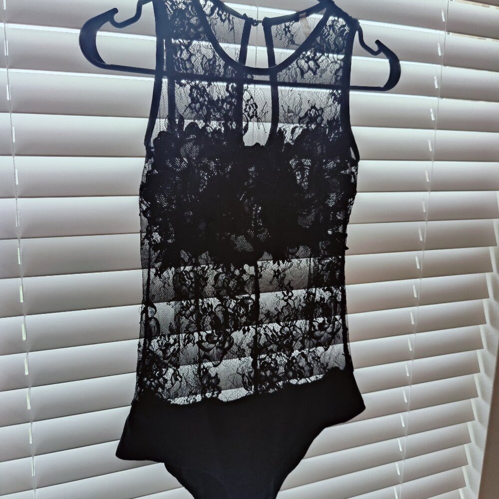 Black Lace Sheer body suit